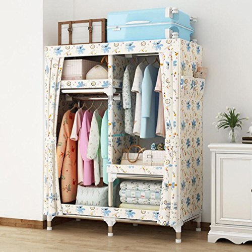 LyMei Armadio Guardaroba Portatile Armadio in Acciaio Inox, Armadio in Tessuto Oxford,C_ 105 * 45 * 170cm