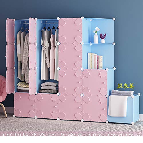 JYXJJKK Armadio Assemblato,Camera da Letto Combinazione di Abbigliamento Magazzino-r