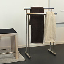 kela 22690, Portasciugamani, 2 Bracci, Acciaio Inox antiruggine 18/10, Lunghezza di 56 cm, Priamo, Satinato, Satin, One Size
