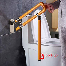 Rotaie di sicurezza Grab, Ringhiera per disabili per donne, Bracciolo anziano, Corrimano incinto Pieghevole da 90 gradi con piedino Corridoio da bagno, antiruggine Anti-scivolo Antibatterico 100% ring