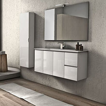 Bagno Italia Arredo Bagno da 80 cm sospeso mobile con lavandino ceramica 2 colori bianco grigio talpa I