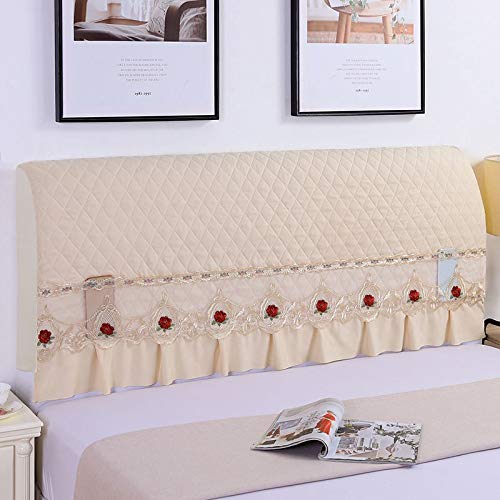 Copri Testata Letto Fodera+Copri+Testiera +del +Letto Singolo/Matrimoniale 120/150/180/200cm in Protettore Moderno Elasticizzato Copertura Fodera per Decorazione. Elegante e generoso copricapo decorat