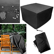 QWERF Copertura Antipolvere per Tavolo E Sedia con Protezione Solare Impermeabile da Giardino per Mobili da Esterno in Tessuto Oxford 120 cm * 120 cm * 74 cm/Nero