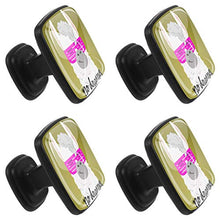 Cute cartoon lama alpaca Pomelli per Porta Set di 4 Pomelli per Mobili Manopole per Cassetti Cucina Armadio Vetro