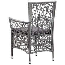 Festnight 2 pz Sedie da Esterno con Cuscini in Polyrattan Poltrone da Giardino 58 x 61 x 88 cm per Giardino Spiaggia Balcone Colore Grigio