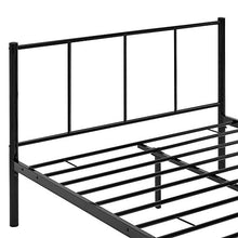 [en.casa] Struttura Letto in Metallo con Testiera e Pediera 120 x 200 cm Nero