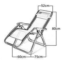 FACAZ Oversize Zero Gravity con Sedia a Sdraio con Blocco in Cotone, Sedia a Sdraio per casa da Giardino Pieghevole Sedia a Sdraio da Spiaggia all'aperto