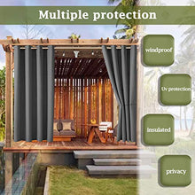 ele ELEOPTION Tenda per Esterni, Impermeabile, Protezione dai Raggi UV, con Occhielli, Oscurante, per Giardino, Cortile, Balcone, Grigio Scuro, 1 Pezzo / 132 X 240cm