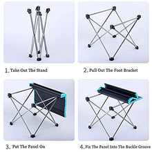 Tavolo Pieghevole in Lega di Alluminio, Tavolo Portatile da Esterno Ultraleggero E Multifunzionale, per Giardino, Patio, Picnic, Barbecue, Pesca in Spiaggia, Carico di Orso 25 kg / 55 Libbre