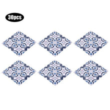 Nimomo Adesivo per Piastrelle in Ceramica - 30 Pezzi/Set Adesivo per Piastrelle in Ceramica Adesivo Antiscivolo Impermeabile per Pavimento da Parete del Bagno della Cucina 10x10 cm