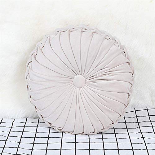 Pillowcase Cuscino per Sedile Rotondo, Cuscino Decorativo per Divano Cuscino per Pavimento, Usato per Divano da Ufficio e Famiglia, 33 cm (Cammello)