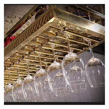 CCFENG Vino Rack, Appeso cremagliera di Vetro di Vino delle Famiglie, cremagliera di Vetro Wine Bar, a Testa in Giù cremagliera del Vino, mensola, Porta Calice (Size : 100 * 35cm)
