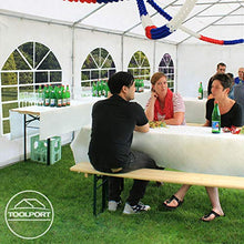 TOOLPORT 3x6 mTendone per Feste Premium PVC Bianco 100% Impermeabile Gazebo da Giardino Tendone da Esterno Tenda Party