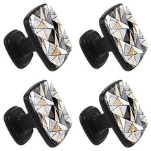 Marmo con paillettes oro Pomelli per Porta Set di 4 Pomelli per Mobili Manopole per Cassetti Cucina Armadio Vetro