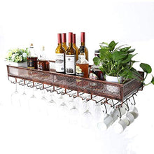 Elegante Portabottiglie da Vino Portabottiglie Rovesciato, Portabottiglie Europeo Creativo Appeso, Portabottiglie da Parete Industriale, HJJ, Bronzo, 60CM