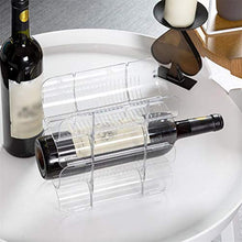 Vssictor - Portabottiglie in plastica, impilabile, per bottiglie di vino, per piani di lavoro della cucina, piano di lavoro, dispensa, frigorifero