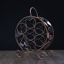 GJSN Scaffale per Vino, Caffè Scuro/Bronzo Cuscinetto Forte Forte e Durevole Può Mettere 6 Bottiglie Di Vino Cremagliera Creativa,Bronzo