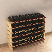 DlandHome Porta Bottiglie da Vino in Legno 6 Ripiani 60 Bottiglie Cantinetta Scaffale Porta Bottiglie