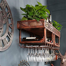 Classico Cucina Organizzazione Storage Wallmounted Wine Rack |Epoca in Metallo a Parete Porta Wine Bottle Holder |Calice Banco di Bar Decorazioni mensola di Esposizione (Dimensione: 100CMX35CMX27CM)