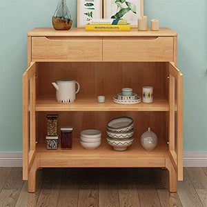 XINMUHE-Z Armadietti Cinesi Moderni Semplici - Armadietto Laterale da Pranzo, Materiale in Legno Massello, con 2 Cassetti, Lussuosi Ed Eleganti Mobili Contenitori