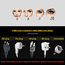 Specchi per trucco da tavolo a LED, specchio da 8 pollici cromato con luci Specchio illuminato ingranditore cosmetico regolabile in ottone con spina,7X