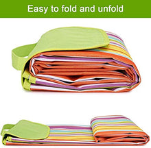 STKASE® Coperta da Picnic Impermeabile, Coperta da Spiaggia Anti Sabbia, Portatile Pieghevole Tappeto con Manico per PIC-nic, Spiaggia, Escursionismo, Campeggio, Parcheggio, Viaggi,145 * 180CM