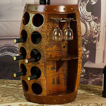 Cremagliera del vino-HJL Wine Rack- ♦ JT Floor-Standing Wine Barrel Stabile Home Espositore Cantinetta per Vini Decorazioni Creative -0416
