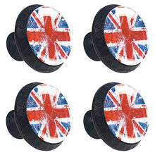 bandiera britannica 4 PCS Pomelli per Porta, Pomolo per Mobile, Pomelli per Mobili con Viti, Maniglia per Armadietto, Pomelli per Porta, Pomelli per Cassetti per Porta, Armadio, Cassetto e Credenza