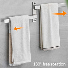 KKYY Porta Asciugamani Bagno Braccio Oscillante Portasciugamani da Parete Porta Salviette Bagno 2-Braccio Acciaio Inossidabile SUS304 Lucidato