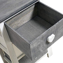 Rebecca Mobili Comodino con 3 cassetti Bianco, Stile Shabby, Legno Paulownia, per Camera Bagno - Misure: 56 x 37 x 27 cm (HxLxP) - Art. RE4160