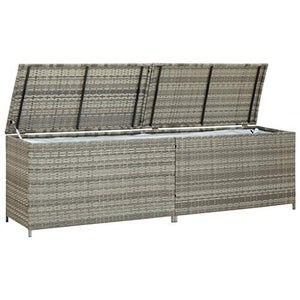 Lechnical Cassapanca portaoggetti all'aperto-Contenitore capannone grande con coperchio per giardino,Veranda, Patio, Conservatorio conservare cuscini, giocattoli, attrezzi e altro, 200x50x60 cm Grigio