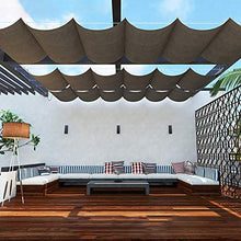 WXQIANG - Tenda avvolgibile avvolgibile in tessuto di polietilene 210 g/m², traspirante, anti-UV, in acciaio inox, per giardino, terrazza, protezione solare, isolamento termico