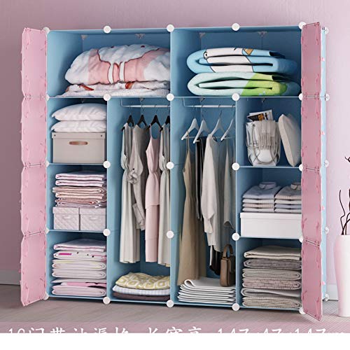 JYXJJKK Armadio Assemblato,Camera da Letto Combinazione di Abbigliamento Magazzino-h