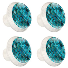 Maniglie per cassetti Manopole per cassetti Manopole rotonde Confezione da 4 per armadietto, cassetti, cassettiere, cassettiere ecc. blu