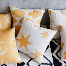 Geometria Square Printed Cotton Cushion Mediterranean Throw Pillow Per Home Sofa Couch Chair Back Seat 18 X 18 Inch 2 Pcs,10#