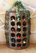 Portabottiglie 1486 di Vino a barile con Scaffale per Vini Altezza 72 Centimetri Botte armadietto, tavolino, Wine Bar in Legno
