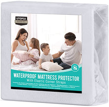 Utopia Bedding Coprimaterasso Impermeabile con 4 Angoli Elastici - Matrimoniale 160x200 cm (confezione da 1), Proteggi Materasso Traspirante e Lavabile