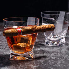 creatività Whiskey Vetro, 270 Ml Sigaro di Vetro, Cristallo di Vetro Insieme del Vino, Adatto A Whisky, Vino Rosso E Brandy, Padre del Regalo Uomo