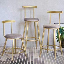 Sgabello per le gambe Sgabelli da bar moderno con elevato velluto grigio in velluto altezza imbottita barstools sdraio [set di 1/2/3] per Bistro Pub Coffee Kitchen Sala da pranzo Tra le sedute, mobili