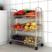 &ripiano di stoccaggio Carrello di stoccaggio multi-strato Scaffale di stoccaggio mobile della frutta della verdura dello scaffale della cucina dello scaffale di stoccaggio della famiglia Scaffale di