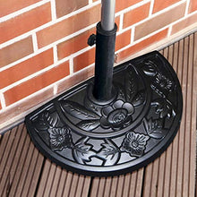 Parasole semicircolare per balconi o terrazze in Resina fusa 8,5 kg Nero