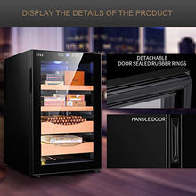 WSKFC Cigar Humidor Elettrico del Dispositivo di Raffreddamento Dual-Core di refrigerazione ospitare Fino a 400 sigari, 2.47 Cubic Ft (Oro)