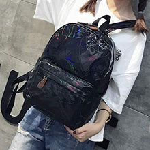 SUPYINI Zaino olografico da donna, zaino geometrico, borsa a tracolla riflettente flash, zaino alla moda con borsa laser unisex
