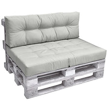 Beautissu Cuscino spalliera Divano Pallet Eco Elements 120x40x10-20cm - per divani con bancali di Legno - Grigio Chiaro