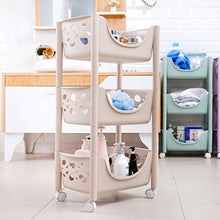 &ripiano di stoccaggio Mensola del bagno Salone Cucina Rack di stoccaggio Toilet Rack Shelf Lavabo Ripiano Scaffale di finitura (Color : Khaki, Size : Three layers)