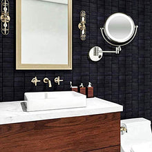 HGXC Specchio per Il Trucco per la Superficie Girevole dell'hotel Vanity Two con specchietti ingrandenti 10X con Finitura cromata