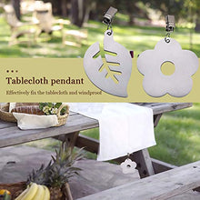 BOxinkk - Set di 8 pesi per tovaglia con clip, in acciaio inox, spessore 2,4 mm, antivento, antiruggine, a forma di foglie, a forma di fiore