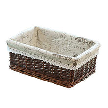 XIXIAO - Cesto portaoggetti in vimini per armadi, cassetti, armadio, cassettiera, cassettiera, cassettiera, 35 x 25 x 14 cm, colore: Marrone
