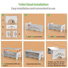 Sgabello da bagno per WC, sgabello da squat, antiscivolo per bagno, pedana per WC intagliato