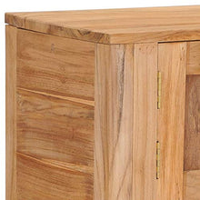 vidaXL Legno Massello di Teak Credenza Madia Mobile Armadietto Armadio Mobiletto Alto Portaoggetti Cassa Cassapanca Mobili 140x30x75 cm